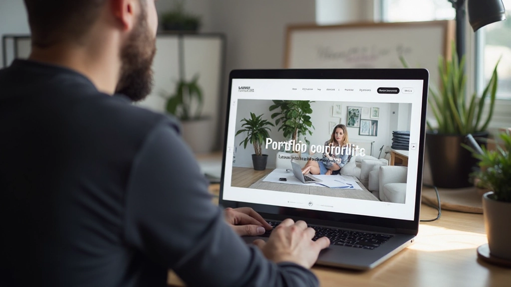 Minimalistický portfóliový web s elegantným rozložením a profesionálnym vzhľadom